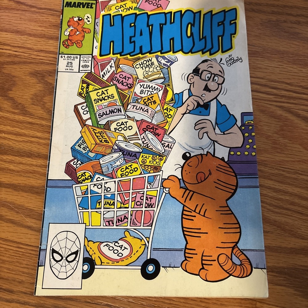 Heathcliff #25 Rare High Number Newsstand Marvel Comics 1988